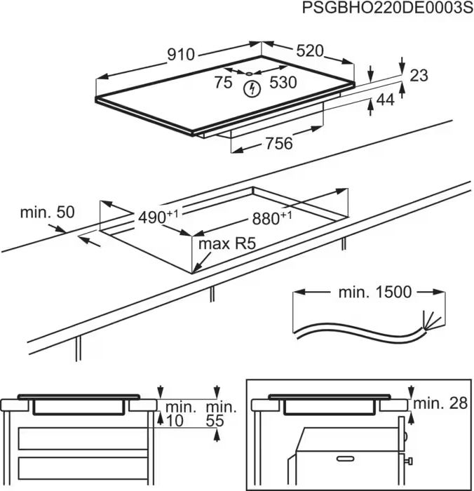aeg-tk95ii0ffb-6000-flex-bridge-inbouw-inductiekookplaat - Mammafina
