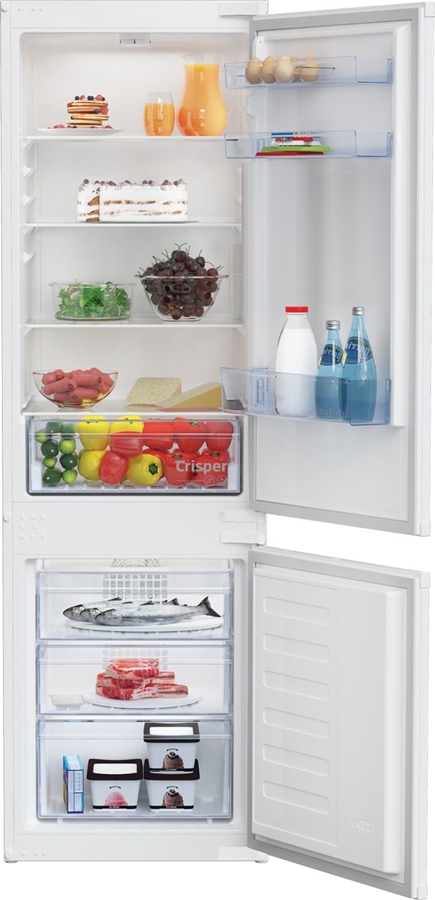 Beko BCHA275K41SN geïntegreerde koel-vriescombinatie