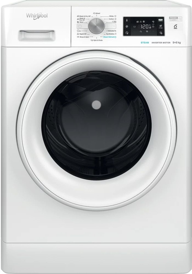 Whirlpool FFWDB 964369 WV EE Vrijstaande Was/droogcombinatie