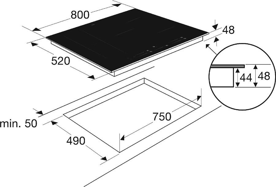 etna-kif5580zt-inbouw-inductiekookplaat - Mammafina
