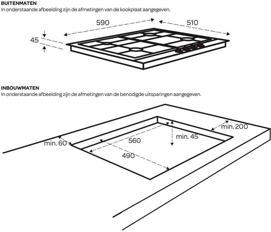 inventum-ikg6024wgzwa-gaskookplaat - Mammafina