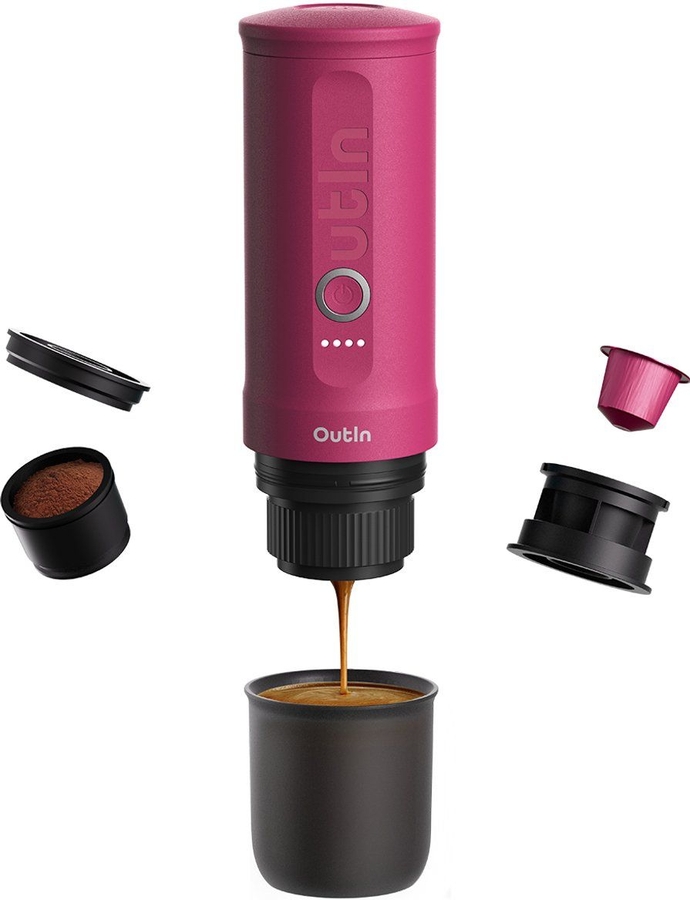 outin-nano-draagbare-espresso-machine-crimson-red - Mammafina