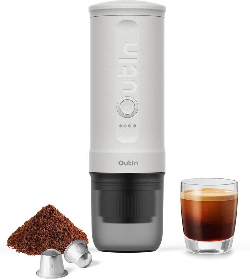 outin-nano-draagbare-espresso-machine-pearl-white - Mammafina