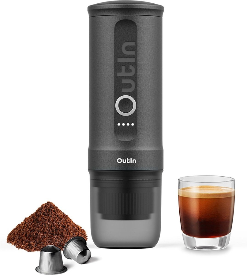 outin-nano-draagbare-espresso-machine-space-grey - Mammafina