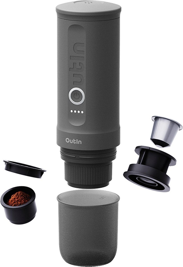 outin-nano-draagbare-espresso-machine-space-grey - Mammafina