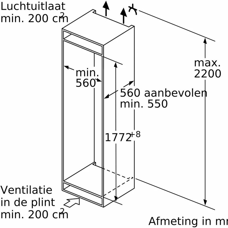 siemens-ki86nedd0-iq500-extraklasse-inbouw-koel-vriescombinatie - Mammafina