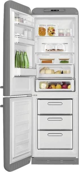 smeg-fab32lsv6-koel-vriescombinatie-50s-style-zilver - Mammafina