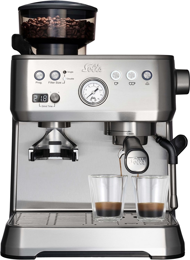 Solis 1019 Grind & Infuse Perfetta Pistonmachine - Espressomachine  - RVS